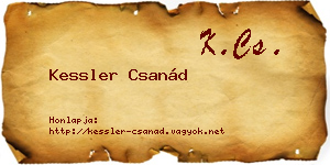 Kessler Csanád névjegykártya